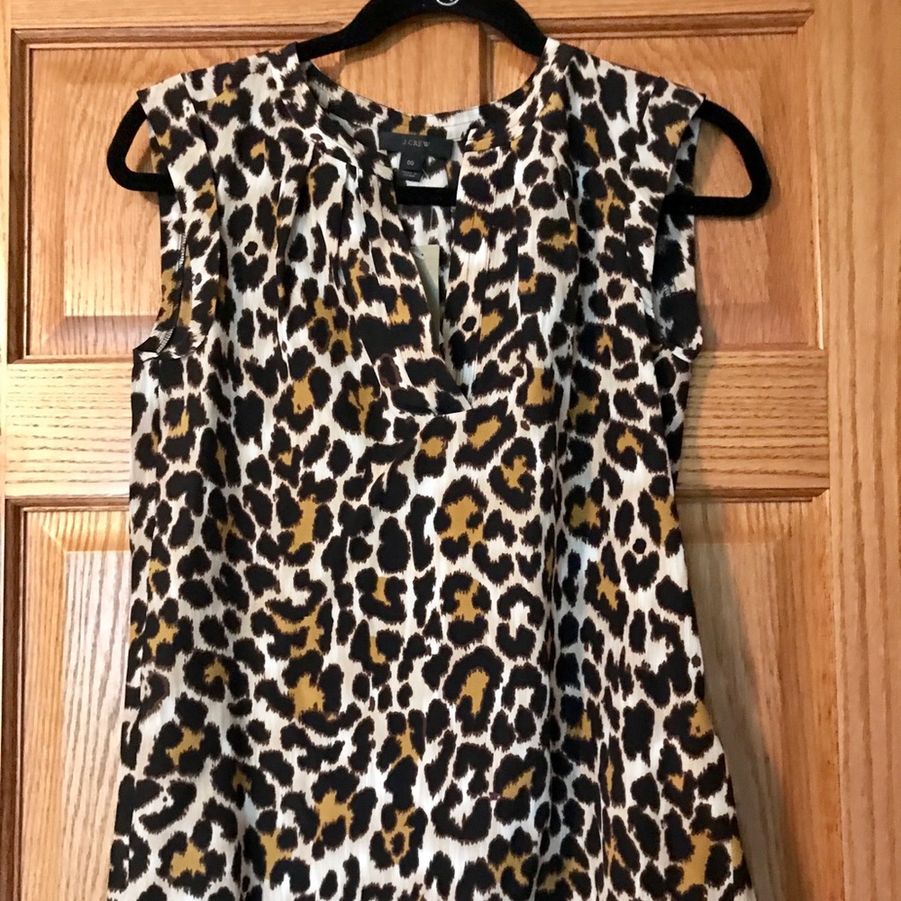 Jcrew NEVER WORN cheetah top!